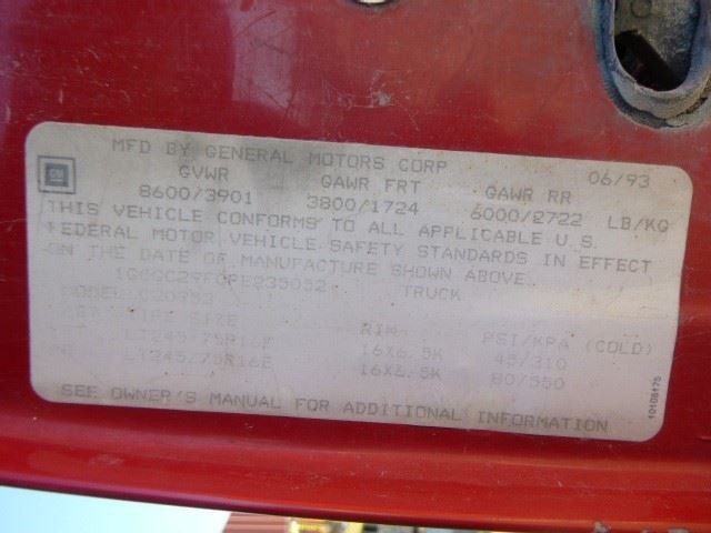 Rear Axle 2WD 5.7L Full-floating Fits 90-00 CHEVROLET 2500 PICKUP 1147