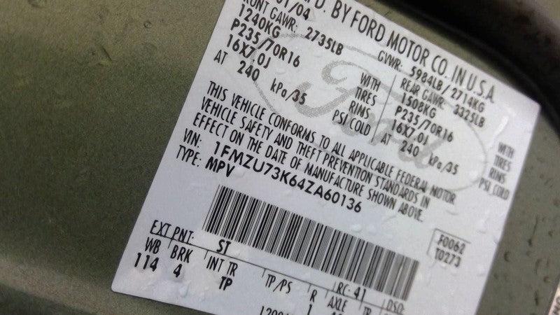 Power Steering Pump Fits 01-06 RANGER 1718246