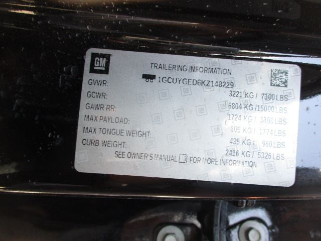 SILVERADO 1500 2019 Dash/Interior/Seat Switch 1588419