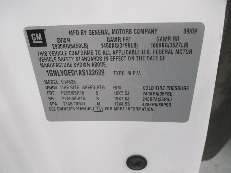 TRAVERSE  2010 Seat Rear 1967024