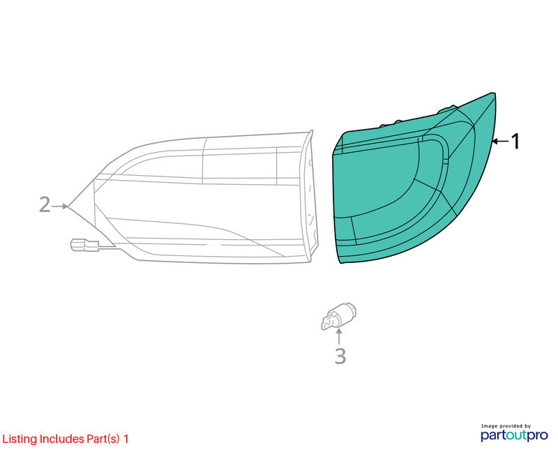 Driver Left Tail Light Quarter Panel Mounted Fits 20-24 VOYAGER 150413