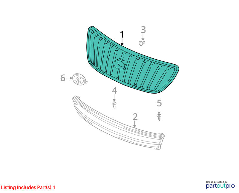 Grille Upper Fits 00-03 LEXUS RX300 1896054
