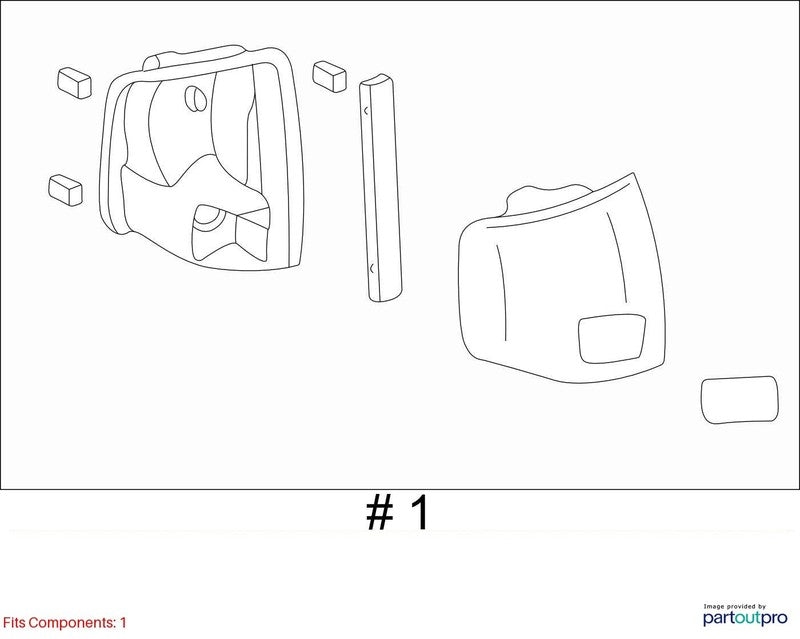 Passenger Right Tail Light Fits 02-04 S10/S15/SONOMA 1895115