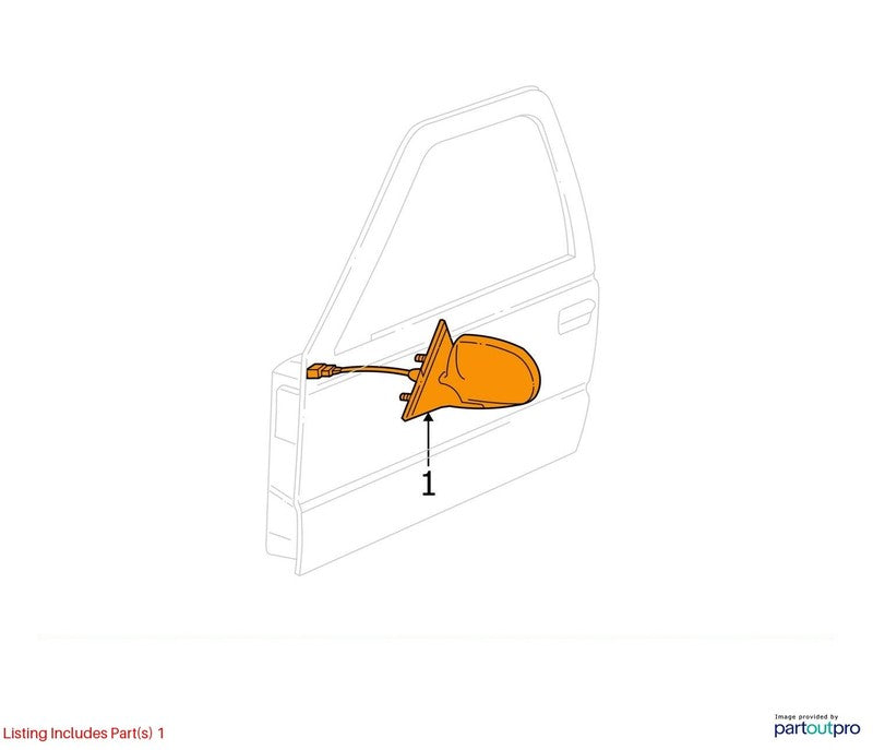 Driver Side View Mirror Power Heated Fits 99-05 BLAZER S10/JIMMY S15 1