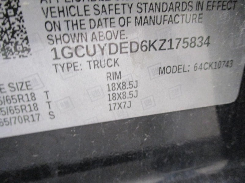 Passenger Front Knee Without Opt Zrx Fits 19-26 SILVERADO 1500 PICKUP 