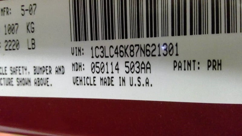 Driver Door Handle Exterior Assembly Sedan Front Fits 07-10 SEBRING 17