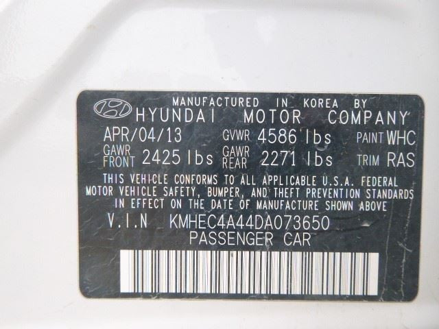 Passenger Headlight VIN C 5th Digit Hybrid Fits 11-15 SONATA 1744964