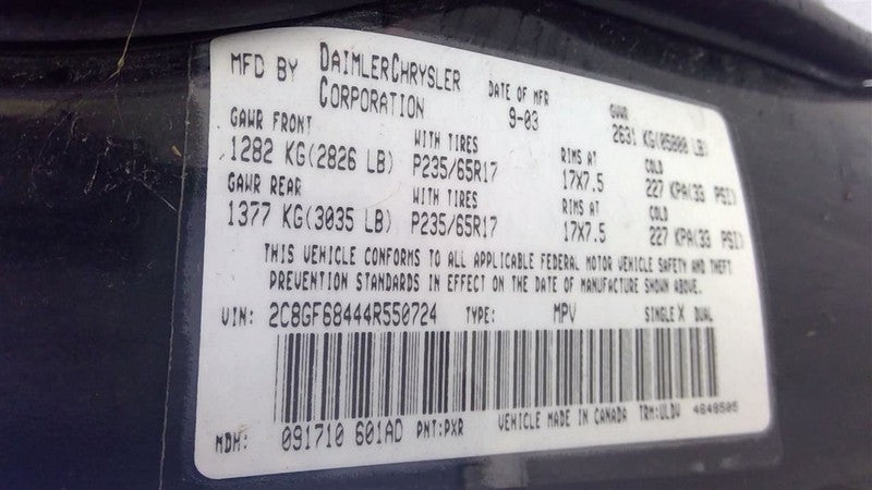Starter Motor Fits 04-06 PACIFICA 1709476