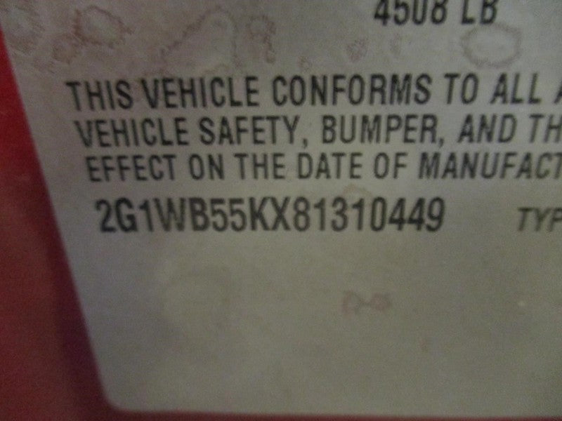 Chevrolet Impala 2008 Headrest Used 6855