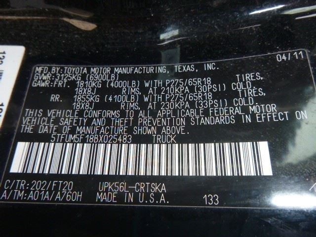 TUNDRA    2011 Dash/Interior/Seat Switch 1902752
