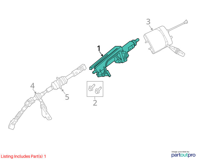 Steering Column Floor Shift Manual Adjustable Fits 11-13 DURANGO 17363