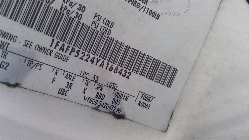 Automatic Transmission 6-183 3.0L Ohv VIN U 8th Digit Fits 00 SABLE 16