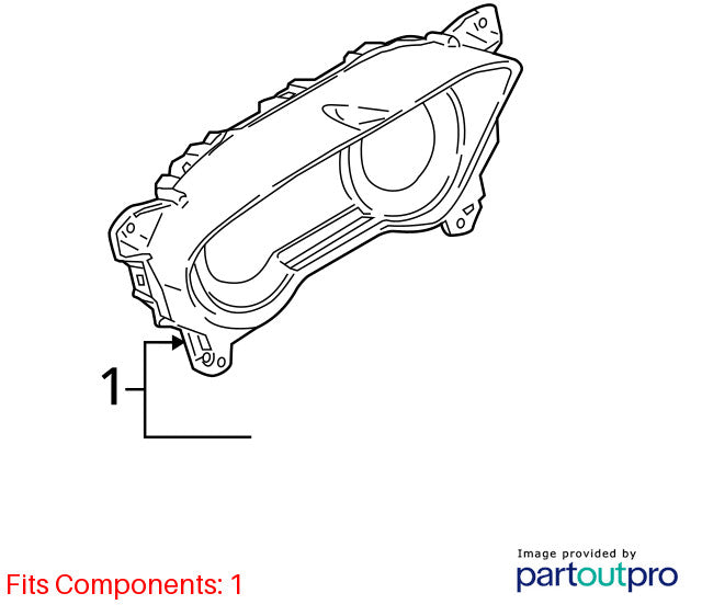 Speedometer Cluster MPH Thru 04/30/17 Fits 17 LINCOLN CONTINENTAL 1233