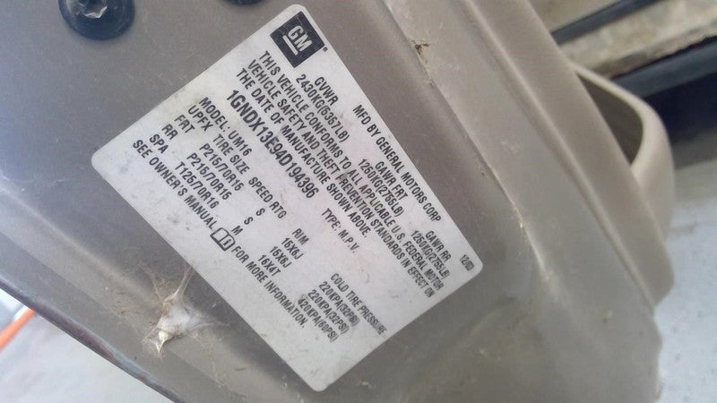 Wheel 15x6 Aluminum 15 Slot Opt PH3 Fits 97-05 VENTURE 1930085