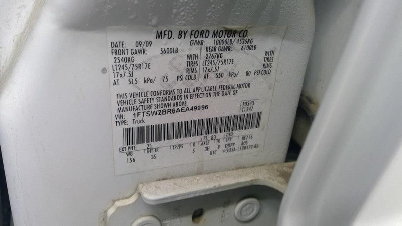 Front Axle Srw 3.31 Ratio Fits 10 FORD F250SD PICKUP 1866192