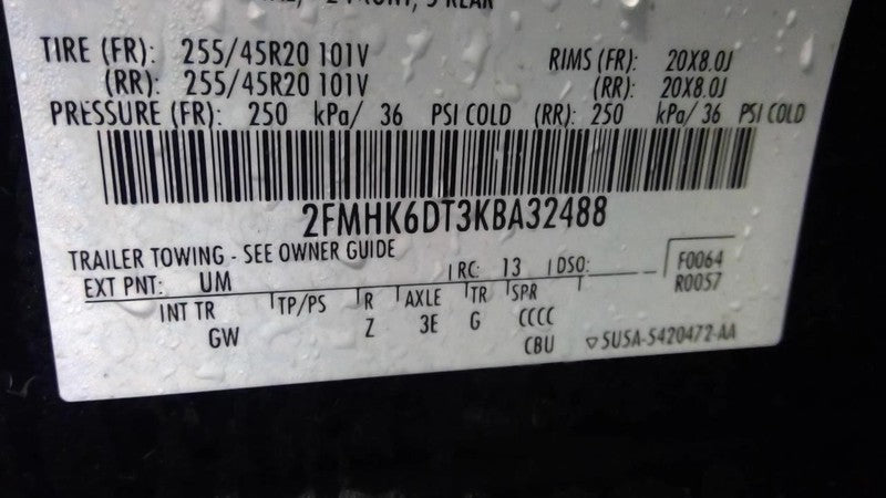 Ford Flex 2019 Headrest Used 4671