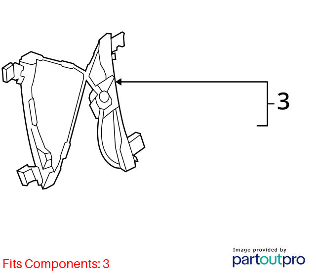 Passenger Front Window Regulator VIN P 4th Digit Fits 12-16 CRUZE 2014