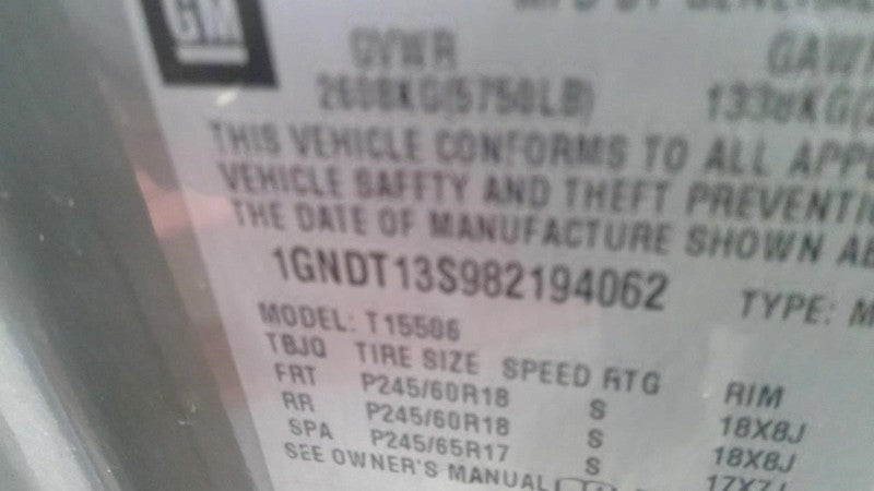 Anti-Lock Brake Part Assembly 17" Wheel Fits 07-09 ENVOY 2002987