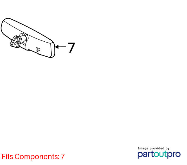 Nissan Juke 2009-2018 Rear View Mirror 963219Y00D Used 2870