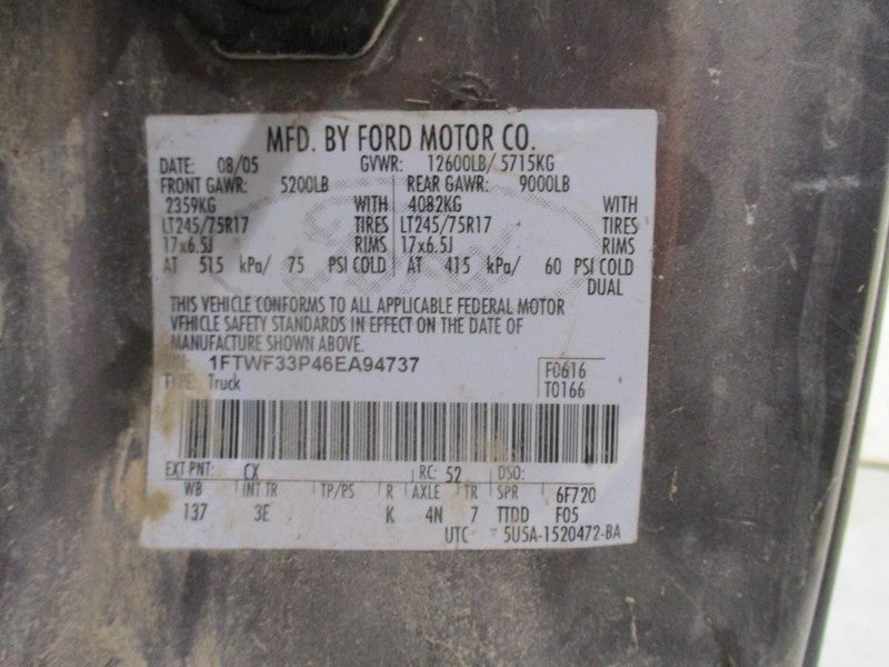 Rear Leaf Spring Main Spring DRW Pickup Fits 05-07 FORD F350SD PICKUP 