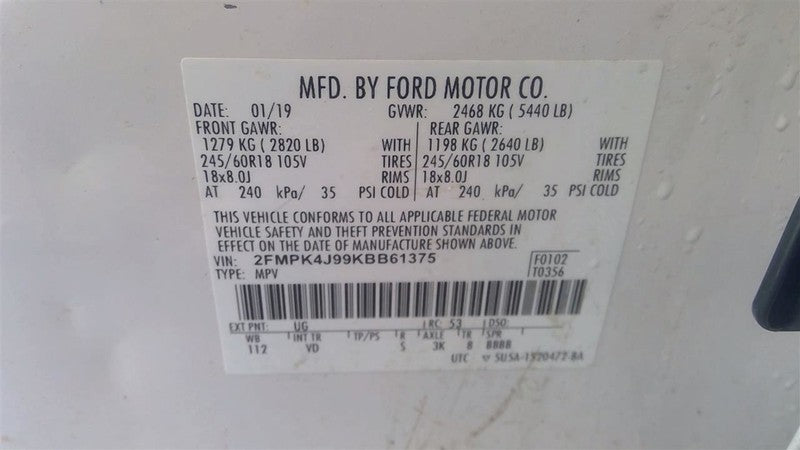 Steering Gear/Rack Power Rack And Pinion Thru 04/29/19 Fits 19 EDGE 16