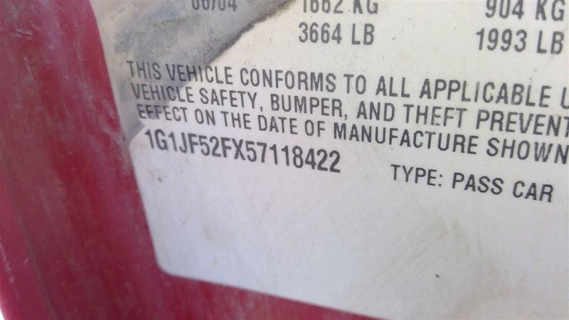 AC Compressor VIN F 8th Digit 4-134 Fits 05-06 COBALT 1911266
