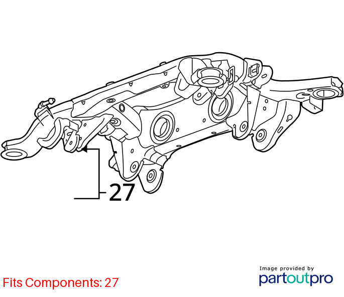 Crossmember/K-Frame VIN J 11th Digit Limited Rear AWD Fits 07-17 ACADI