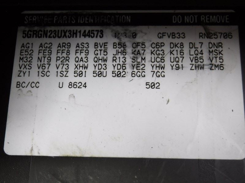 Rear Axle Fits 03-05 HUMMER H2 1063632