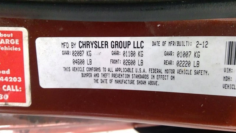 Passenger Front Window Regulator Electric Sedan Fits 11-14 200 1712746