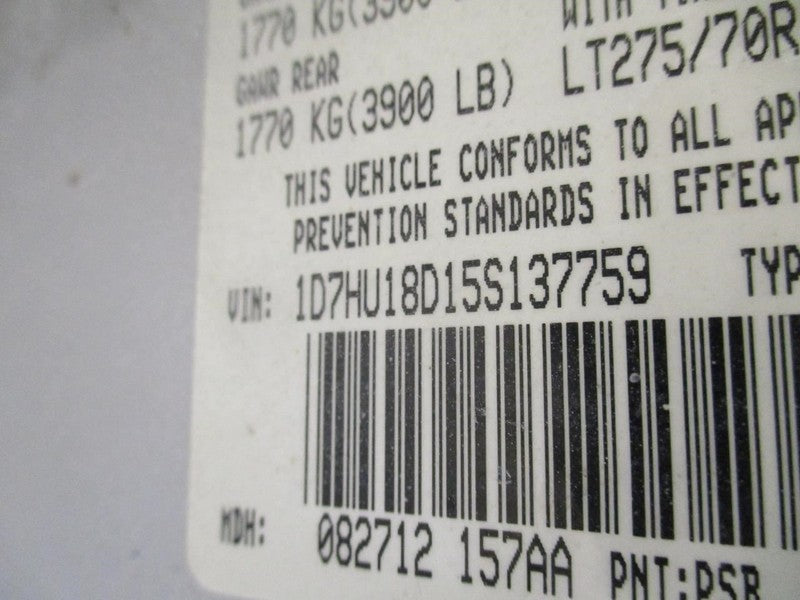 Power Brake Booster Excluding SRT10 Fits 02-05 DODGE 1500 PICKUP 18881