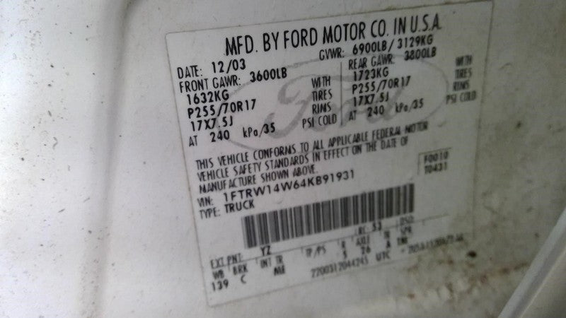 Alternator 8-280 Fits 04-08 FORD F150 PICKUP 1744858