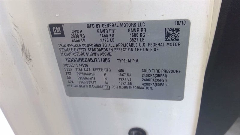 Power Steering Pump VIN J 11th Digit Limited Fits 07-17 ACADIA 1708533