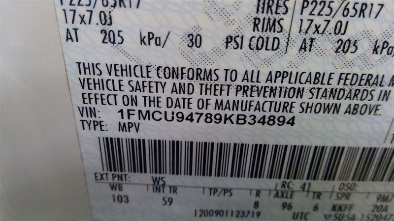 Automatic Transmission 2.5L 6 Speed 4WD Fits 09-11 MAZDA TRIBUTE 17021