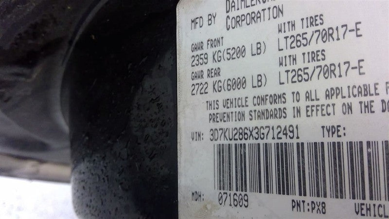 RAM2500   2003 Keys/Latches/Locks 1654600