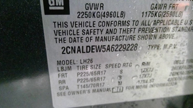 Passenger Right Headlight LS Fits 10-15 EQUINOX 1716279