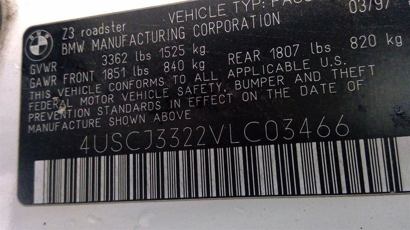 Z3        1997 Front Seat 1705153