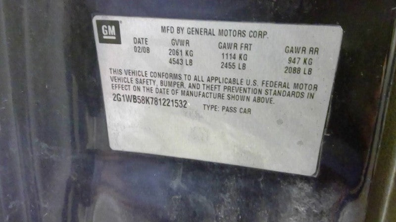 Engine 3.5L VIN K 8th Digit Opt Lze Fits 08-11 IMPALA 1716918
