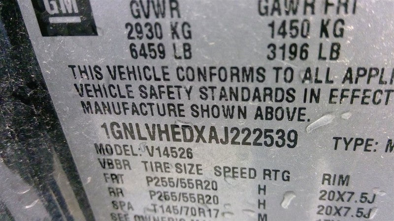 Power Steering Pump VIN J 11th Digit Limited Fits 07-17 ACADIA 1909784