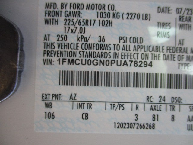 Passenger Rear Suspension Without Crossmember FWD Fits 20-25 ESCAPE 16