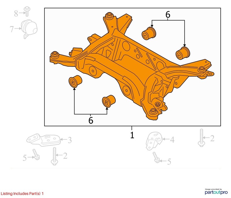 Crossmember/K-Frame Rear 5.0L Automatic Transmission Fits 15-23 MUSTAN