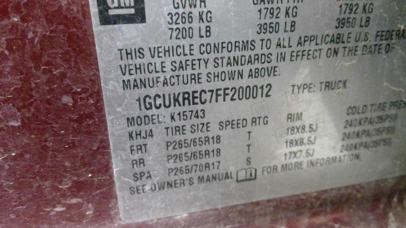 Automatic Transmission 4WD 5.3L Fits 15-20 SUBURBAN 1500 1732201