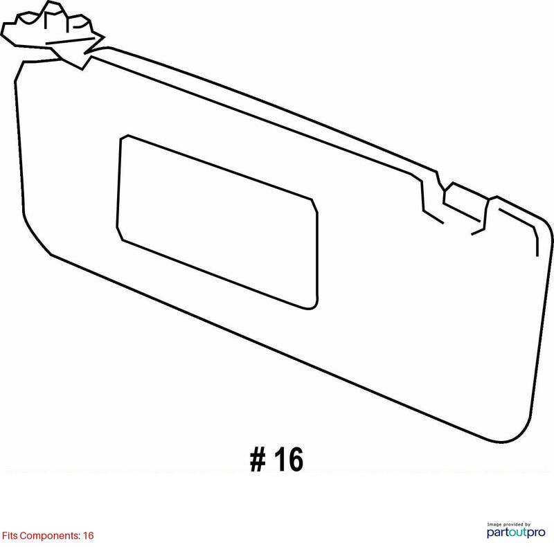 Passenger Right Sun Visor Illuminated Fits 06-14 TRIBECA 2017527