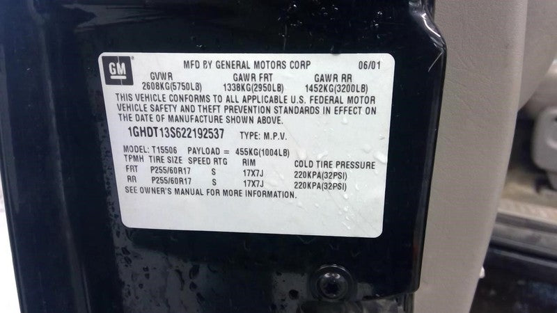 Automatic Transmission 4WD Fits 02 BRAVADA 1744718
