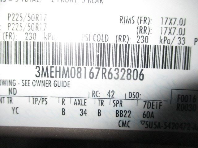 Engine 3.0L VIN 1 8th Digit Fits 06-09 FUSION 1717763