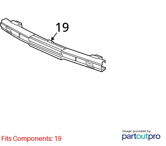 Rear Bumper Reinforcement Fits 12-16 CR-V 1729030