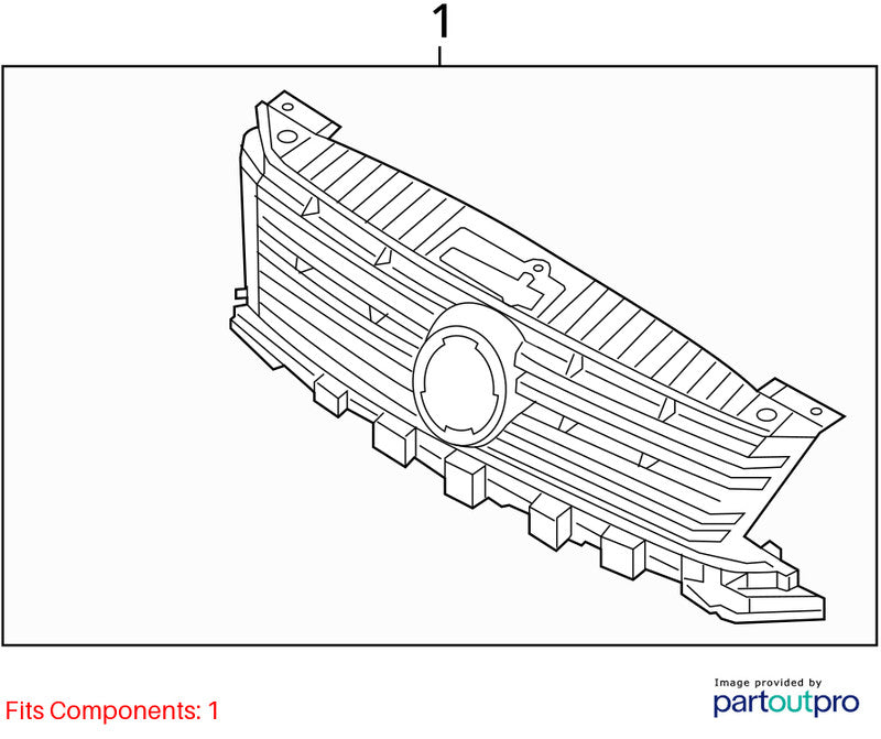 Grille Upper 4 Bars Tiguan Limited Fits 12-18 TIGUAN 1729559