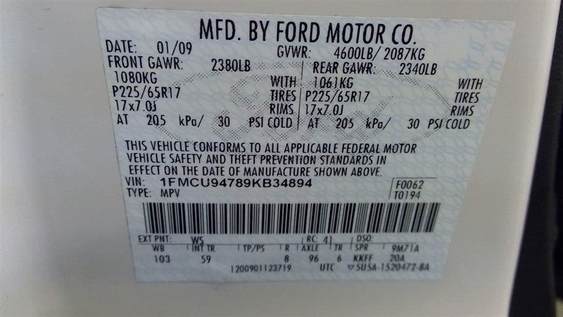 Automatic Transmission 2.5L 6 Speed 4WD Fits 09-11 MAZDA TRIBUTE 17021