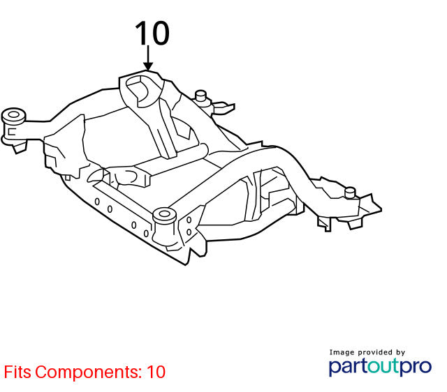 Crossmember/K-Frame 164 Type Front GL450 Fits 07-12 MERCEDES GL-CLASS 