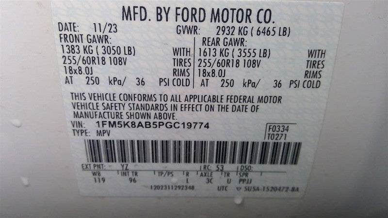 Transmission With Police Package 3.3L Fits 20-24 EXPLORER 1696617