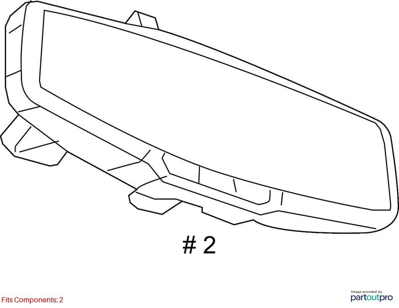 Rear View Mirror With Telematics Onstar Opt UE1 Fits 15-22 CANYON 1900